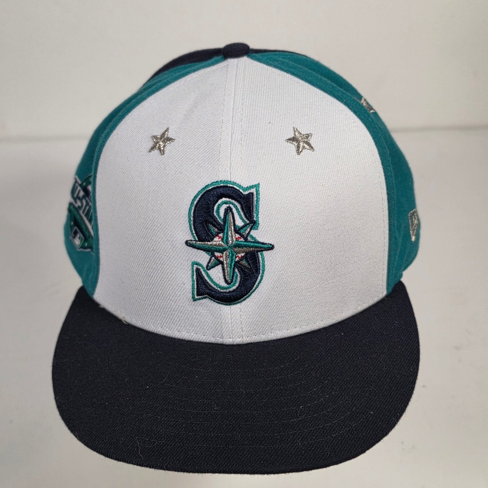 New Era Seattle Mariners 2018 MLB All-Star Game Fitted Hat Size 8 Navy Teal Star